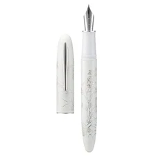 N23 White Rabbit Fountain Pen Iridium Extra Fine Nib Silver Trim New Year Luc...