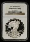 Photo of a 2005-W American Silver Eagle Proof from an eBay listing that sold on Dec 23, 2025