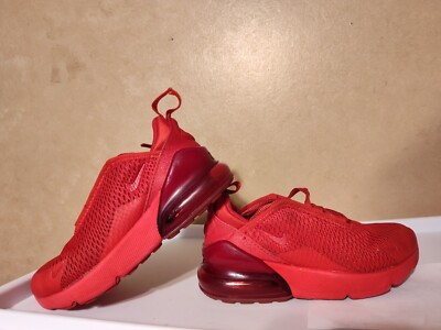 Nike Air Max 270 Unisex Kids Shoes Size 11c Boy Girl Red