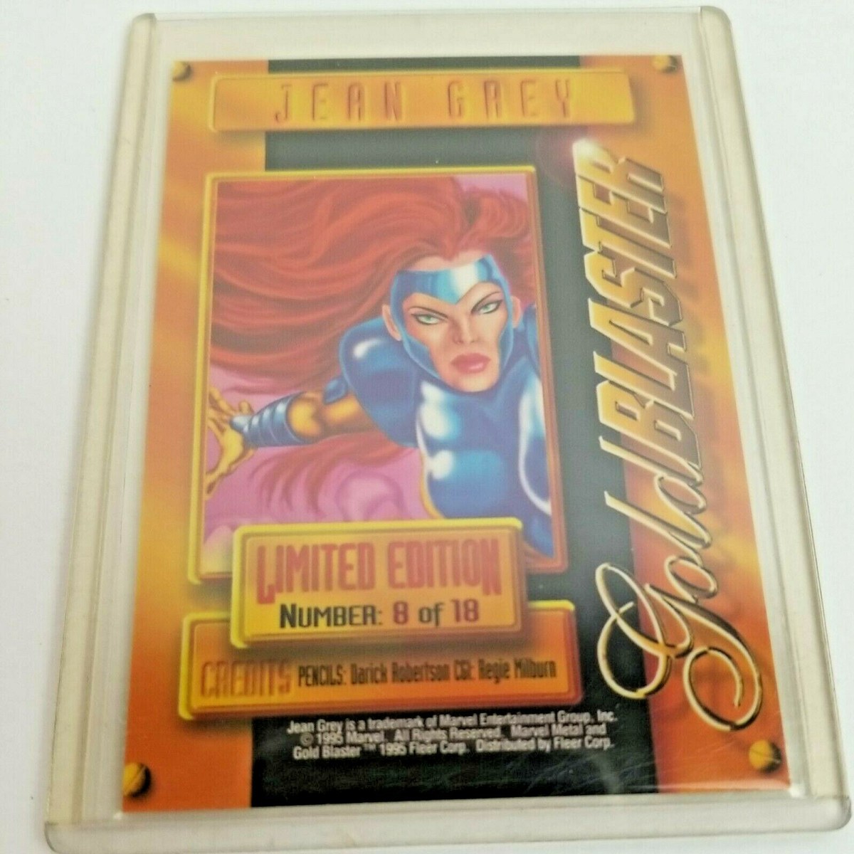 1995 Marvel Metal: Gold Blaster Jean Grey Limited Edition Insert
