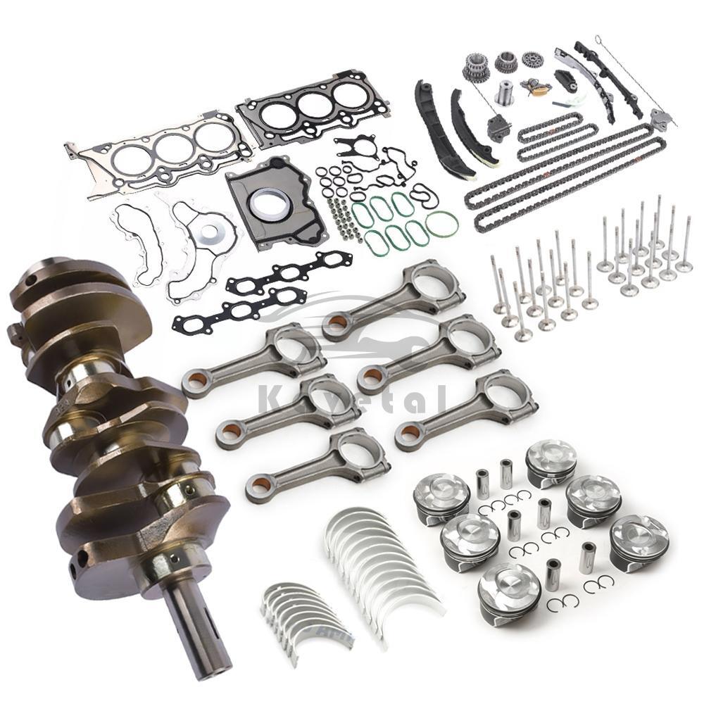 3.0T Engine Crankshaft Rods Pistons Gasket Bearing Valve Timing Kit For Maserati
