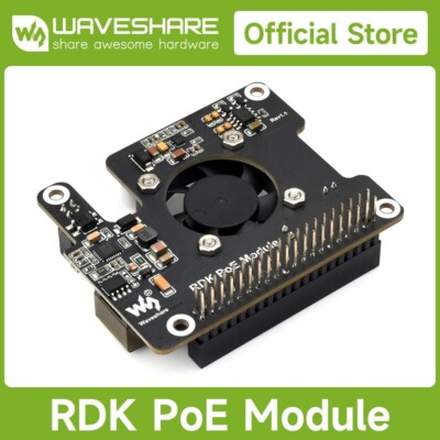 Waveshare Power Over Ethernet Expansion Board For RDK X5, Onboard Cooling Fan