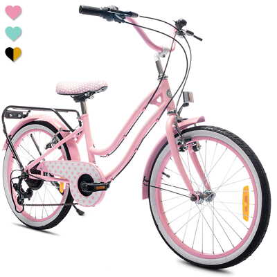 SUN BABY Heart Bike Kinderfahrrad 20 Zoll Mädchen, Fahrrad für Kinder ab 6 Jahre
