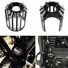 Black CNC Aluminum Oil Filter Cover Cap Trim For Harley Touring Dyna Softail SU