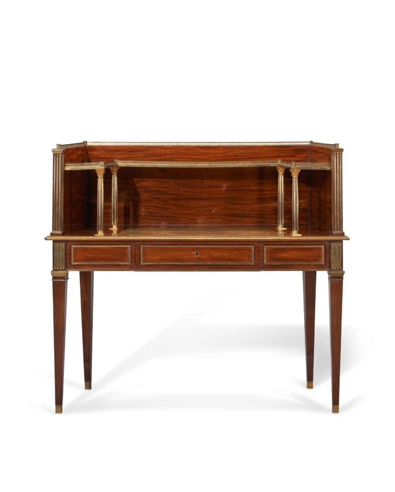 MUY RARO SIGLO XIX ~ UN ESCRITORIO RUSO ORMOLU Y CAOBA MONTADO EN LATÓN *BONITO* Foto 2 de 4