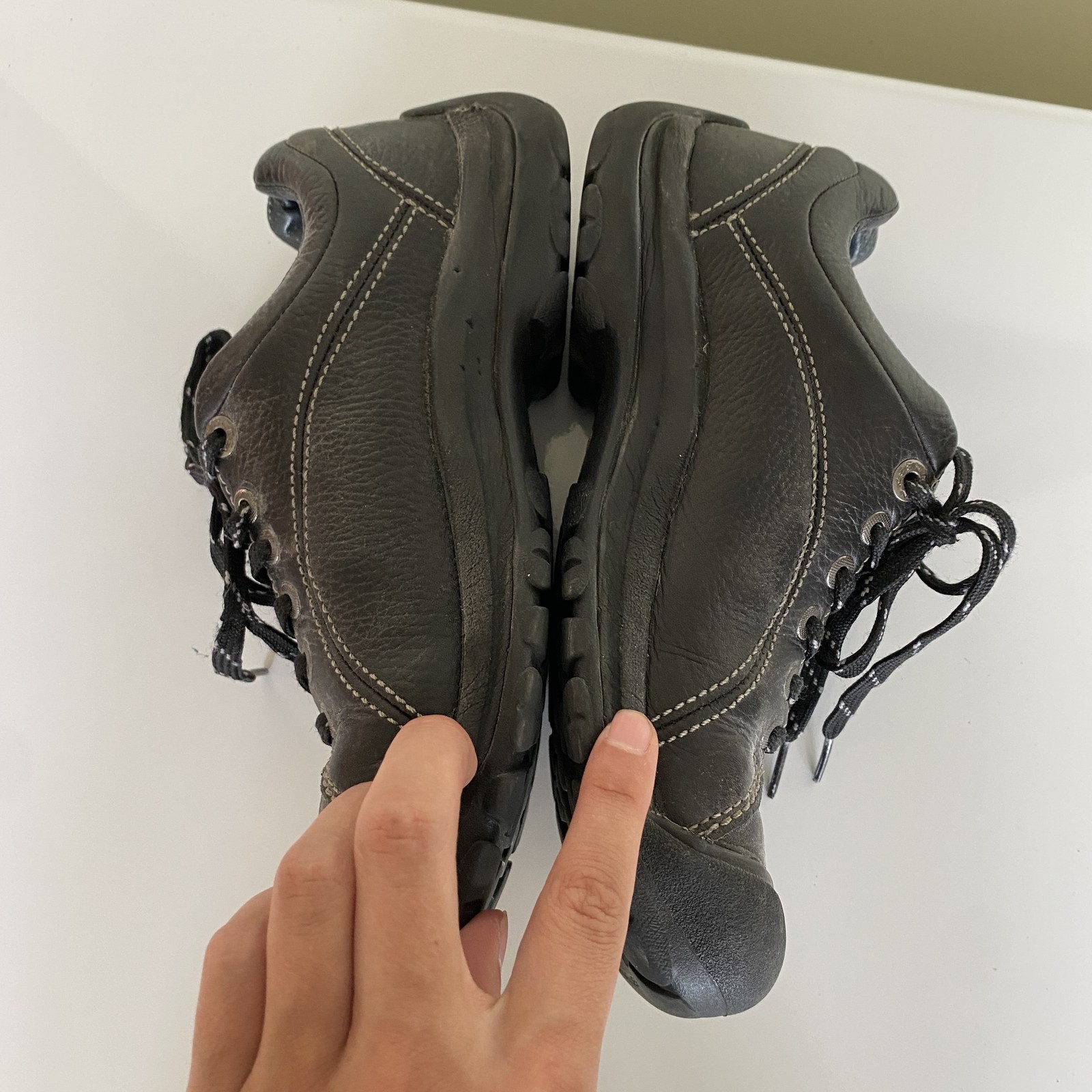 Scarpe Keen donna taglia 8 nere pelle stringate comode passeggio lavoro antiscivolo