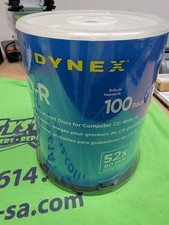 100 New - Dynex CD-R 52X 80 Min 700MB Recordable Compact Discs - Sealed