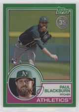 2018 Topps Silver Pack 1983 Design Chrome Green 21/99 Paul Blackburn #94 0b2