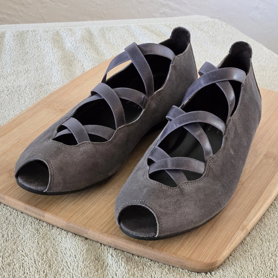 Zapatos planos Donald J. Pliner EIKE para mujer talla 9 estilo ballet cintas elásticas ITALIA Foto 2 de 4