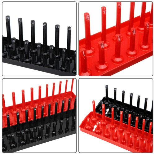 Set vassoio organizer presa 6 pezzi presa 90 metrica e 76 presa SAE 1/4" 3/8" 1/2" unità - Foto 5 di 11