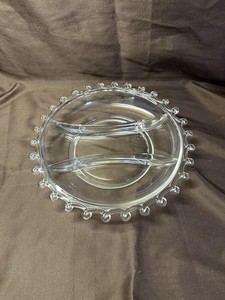 Lariat Divided Bowl Heisey Glass 10 3/8 Inch Excellent Vintage