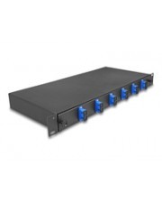 Delock 19'' LWL Spleißbox 6 x SC Duplex OS2 1HE spleißfertig komplett bestückt