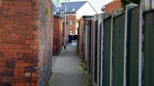 Photo 6x4 Cedar Close, Armley, Leeds Looking up the Ginnel at the back of c2017