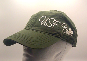 Legacy Green USF Bulls Cotton Baseball Hat Adj. Buckle Back Strap