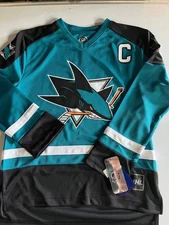 NHL San Jose Sharks #39 Logan Couture NHL Jersey Teal Youth Size Large 12/14