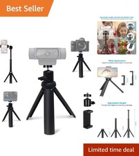Lightweight Mini Tripod for Camera/Phone/Webcam, Extendable Stand, for Logite...