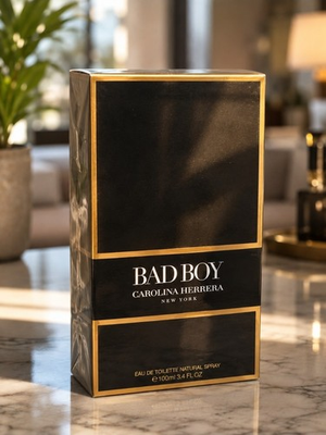 #ad Carolina Herrera Bad Boy Eau De Toilet Natural Spray 3.4FL OZ 100% Authentic $89.00