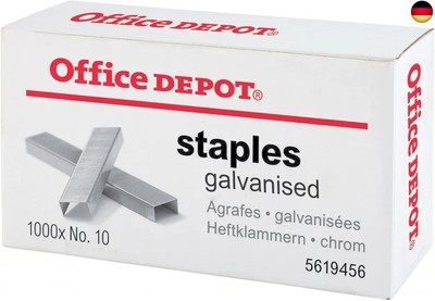 Staples Office Depot 21/4 5619357 Silbergewinde 1.500 Heftklammern