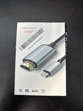 Lightning to HDMI Adapter   1080P HD   HDMI Cable for iPhone to TV   Compatible