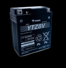 Yuasa YTZ8V Maintenance Free AGM 12 Volt Battery