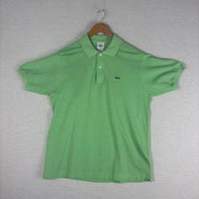 Vtg 90s Lacoste Polo Mens 5/L Green 100 Cotton Tennis Preppy Crocodile Heritage