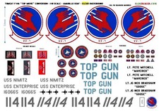 1:18 Decals for "Top Movie" F-14A Tomcat Conversion - G.I.Joe Sky Striker