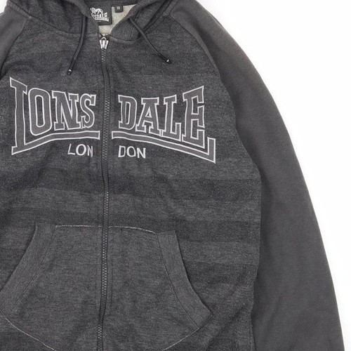 Sudadera con capucha gris con cremallera completa Lonsdale para mujer - talla 10 - Imagen 8 de 12