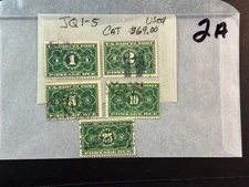 US Scott # JQ 1 - 5   Used* Parcel  Post   2026 Scott Catalogue Value $ 69.00