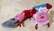 ZippyPaws LG ZIPPY VALENTINE'S CATERPILLAR Heart Squeaky Dog Toy -FREE SHIPPING-