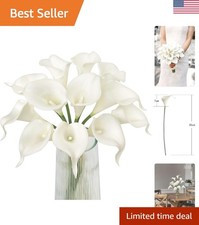 Versatile 12-Pc White Calla Lily Bouquet - Handmade Elegance for All Occasions
