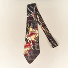Vintage ARROW Silk Tie Art Deco Swing Palm Trees Beach 40's USA 3.5" x 52"