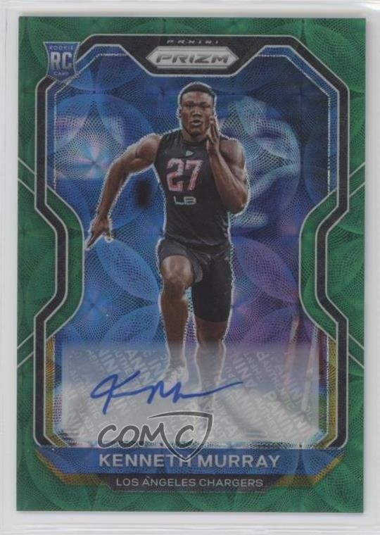 2020 Panini Prizm Green Scope /75 Kenneth Murray #327 Rookie Auto RC 11jx