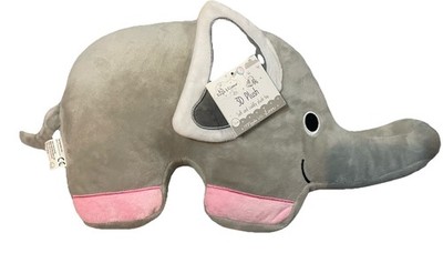 3D Plush Elephant 0+ Months NWT Grey&Pink - First Steps