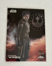 2025 Topps Chrome Star Wars Sabine Wren 160 Numbered true black 10/10 omega