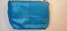 Thirty-One Jewell by Thirty One Teal Pebble Faux Leather Shoulder Bag Purse...