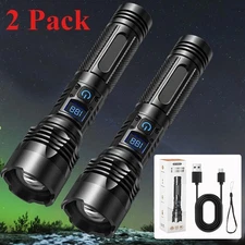 99000000 Lumens Super Bright LED Tactical Flashlight Rechargeable LED Work Light