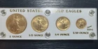 Golden Eagle Proof Set of 4 Gold Coins In Original Capsule Mint Condition, 1986