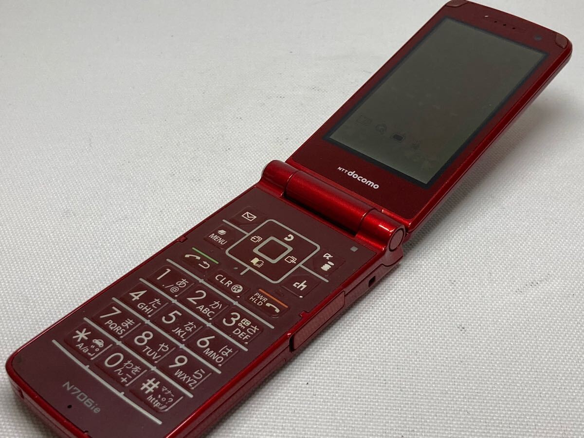 携帯電話本体 NEC - n706 NEC Docomo N706Ie Foma Mobile Phone Flip Red E860C91Dd