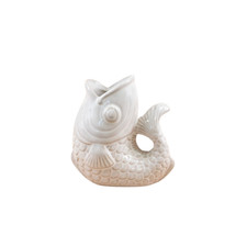 Glazed Fish Porcelain Small Vase Nautical Bathroom Accessory New Home Gift Idea