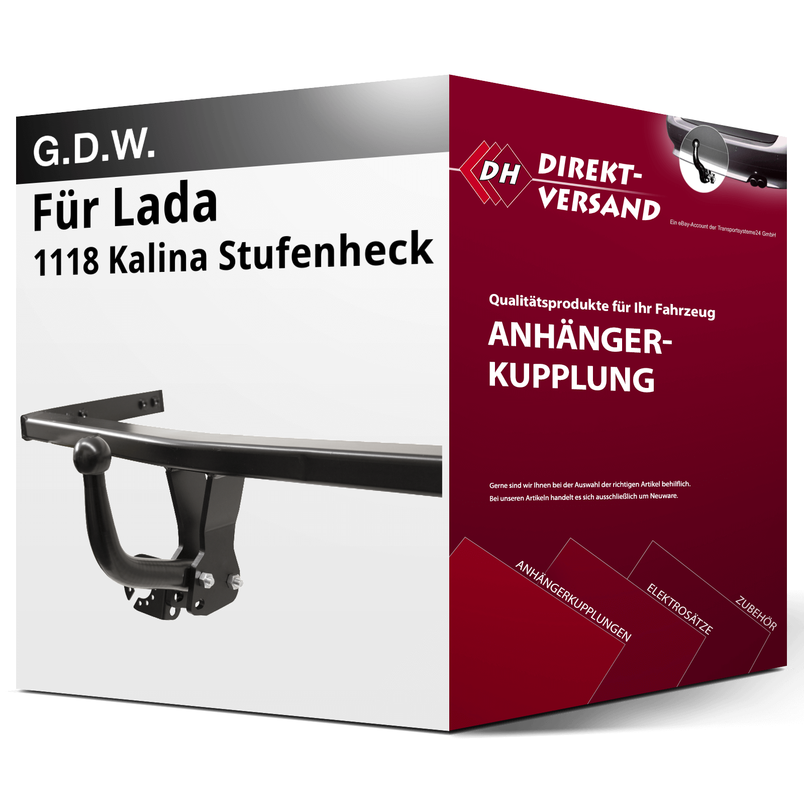 FüR Lada 1118 Kalina Stufenheck (G.D.W.) AnhäNgerkupplung Starr Neu-image