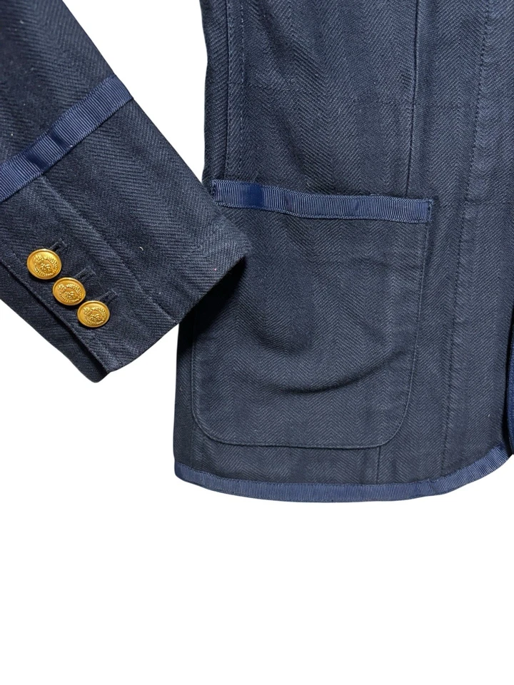 Blazer vintage Ralph Lauren Sport etiqueta azul para mujer yate náutico azul marino talla 2 Foto 4 de 4