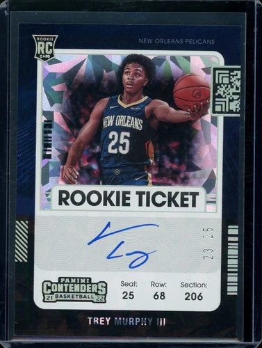 2021-22 Panini Contenders Cracked Ice Rookie Auto #102 Trey Murphy III #23/25