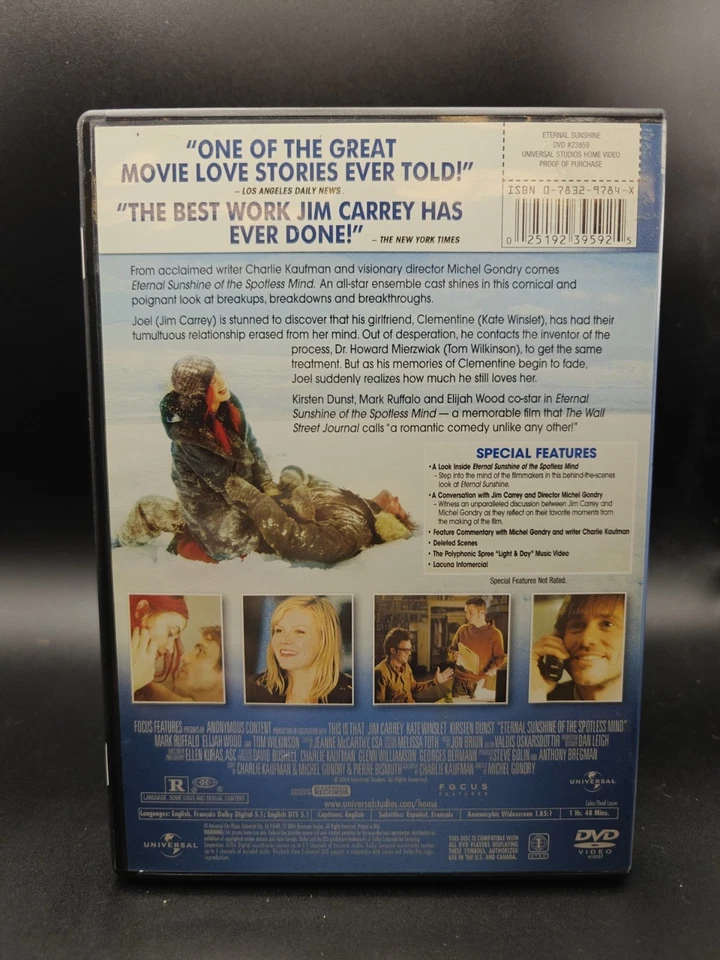 Eternal Sunshine of the Spotless Mind (DVD, Widescreen, 2004) Jim Carrey - Image 2 of 4