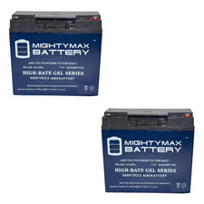 12-Volt 22AH GEL Battery Replacement for Jump N Carry JNC1224 - 2 Pack