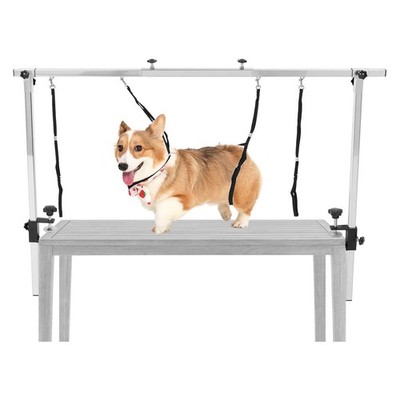 Stainless Steel H-Sharp Dog Grooming Arm with Clamps Adjustable Height Width