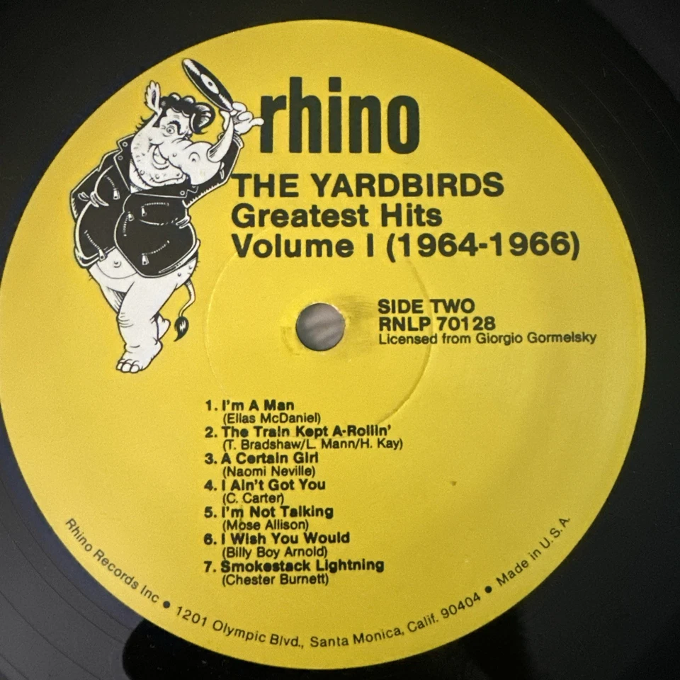 YARDBIRDS GREATEST HITS Vinyl LP VG+/VG Ultrasonically Cleaned - Image 4 of 4