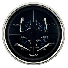 UPC 759266337626 product image for Faria F33762 Chesapeake Black Stainless Steel Multifunction Gauge GF4005, Size 5 | upcitemdb.com