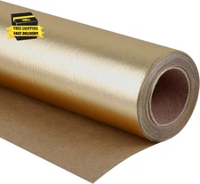 Wrapping Paper Roll - Mini Roll - 17 Inch X 16.5 Feet - Basic Texture Matte Gold