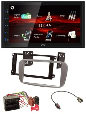 JVC USB Bluetooth MP3 DAB 2DIN Autoradio für Ford Mondeo 07-14 S-Max silber - Bild 1 von 4