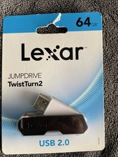 New Lexar 64GB Jumpdrive TwistTurn2 USB Flash Drive